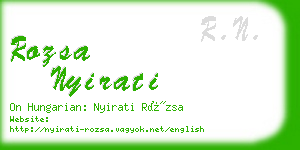 rozsa nyirati business card